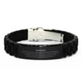 thumbnail image 1 of Goddad Black Glidelock Clasp Bracelet - The Warmest Heart for Birthday, Christmas, and Graduation Gifts - Engraved with Inspirational Confidence and Hope, 1 of 1