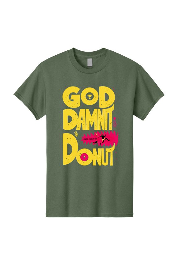 Goddamnit Donut T-shirt, Dungeon Crawler Carl Unisex Tee, Bookish Clothing, 1 Side
