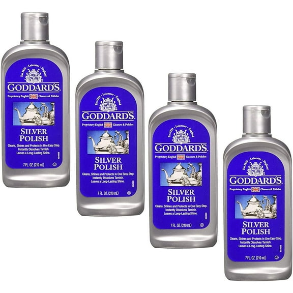 Goddard's Silver Polish Liquid, 7-oz Tarnish Remover - 4 Pack