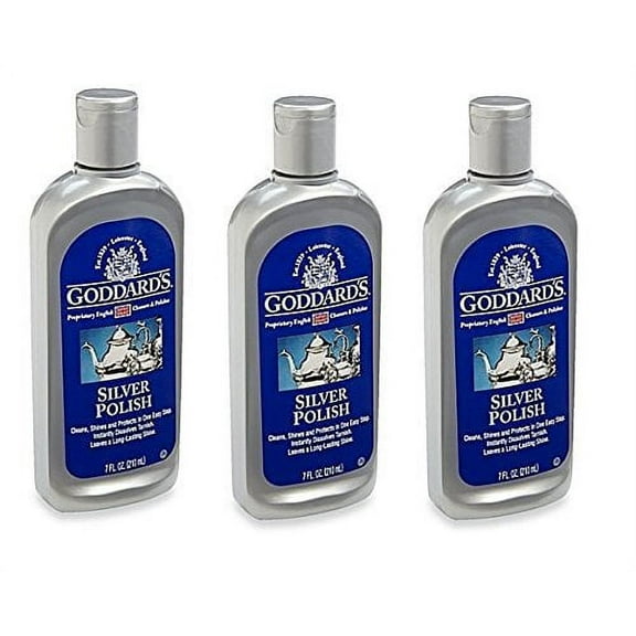 Goddard's Silver Polish Liquid - Tarnish Remover - 7 oz, Pack of 3
