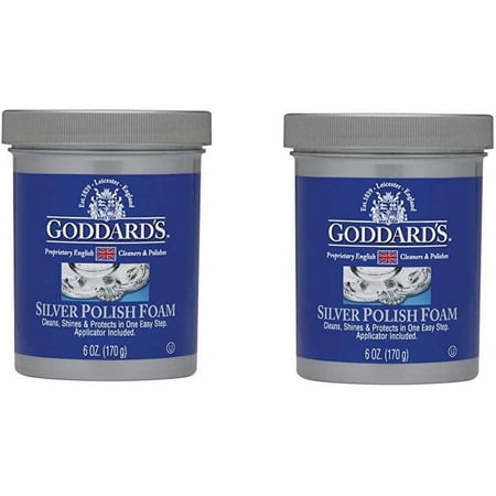 Goddard's Silver Polisher Cleansing Foam Automotive Cleaners, 170g, 2 Piece