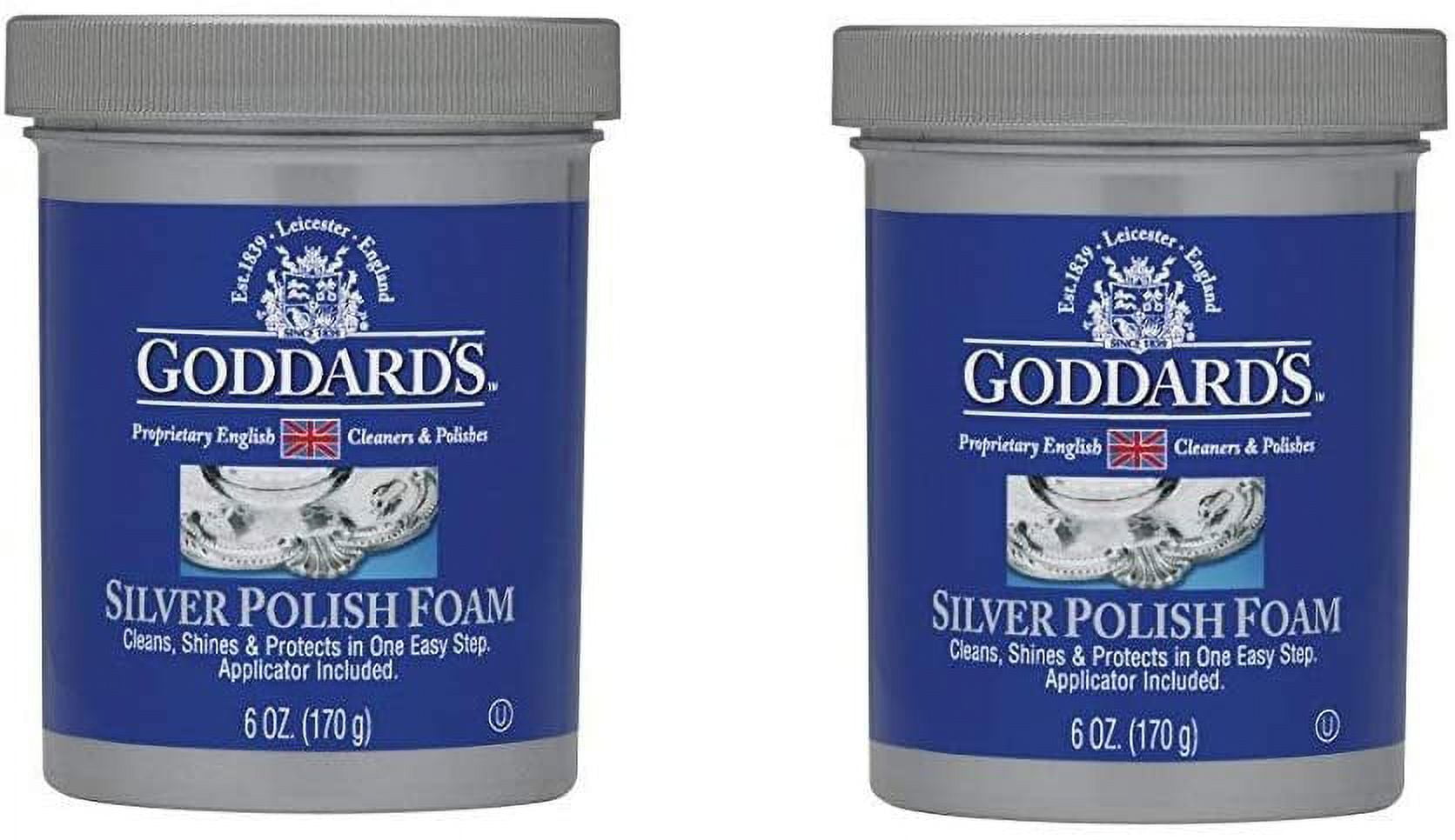 Goddard's Silver Polisher, Cleansing Foam with Sponge Applicator