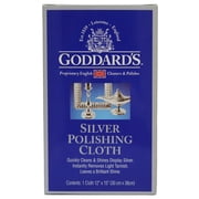 Goddard's Silver Polishing Cloth for Jewelry, Remove Tarnish on Plated or Sterling Silver, Gold, Antiques, and Leaves Tarnish Protection, 1 Cloth