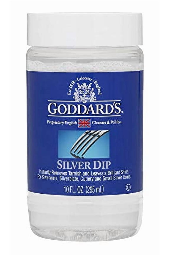 Goddards Silver Cleaner Dip  Silver Jewelry Cleaner Solution for Filigree Metalwork & Small Items  Professional Use Silver Tarnish Remover  Silverware Cleaning Supplies (10 oz)