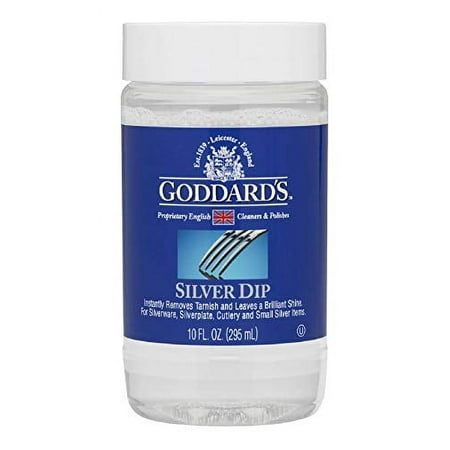 Goddard’s Silver Cleaner Dip – Silver Jewelry Cleaner Solution for Filigree Metalwork & Small Items – Professional Use Silver Tarnish Remover – Silverware Cleaning Supplies (10 oz)