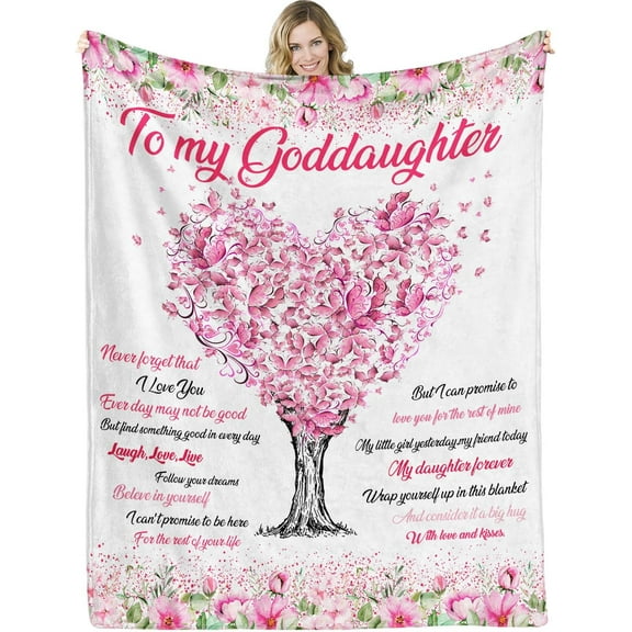Goddaughter Blanket for Goddaughter Gift from Godmother, Goddaughter -Goddaughter Blanket Throw 50"X60"
