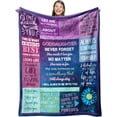 thumbnail image 1 of Goddaughter Gifts Blanket, Goddaughter Gifts from Godmother, Christmas/Birthday Gifts for Goddaughter, Baptism Gifts for Girl, First 1st Communion Gifts for Girls Throw 50" X 60", 1 of 6