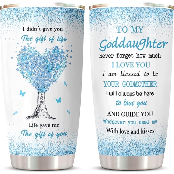 Goddaughter Gifts From Godmother, Goddaughter Gift Cup 20oz, Goddaughters Gift From Godmother, Birthday Graduation Baptism Gifts For Goddaughters