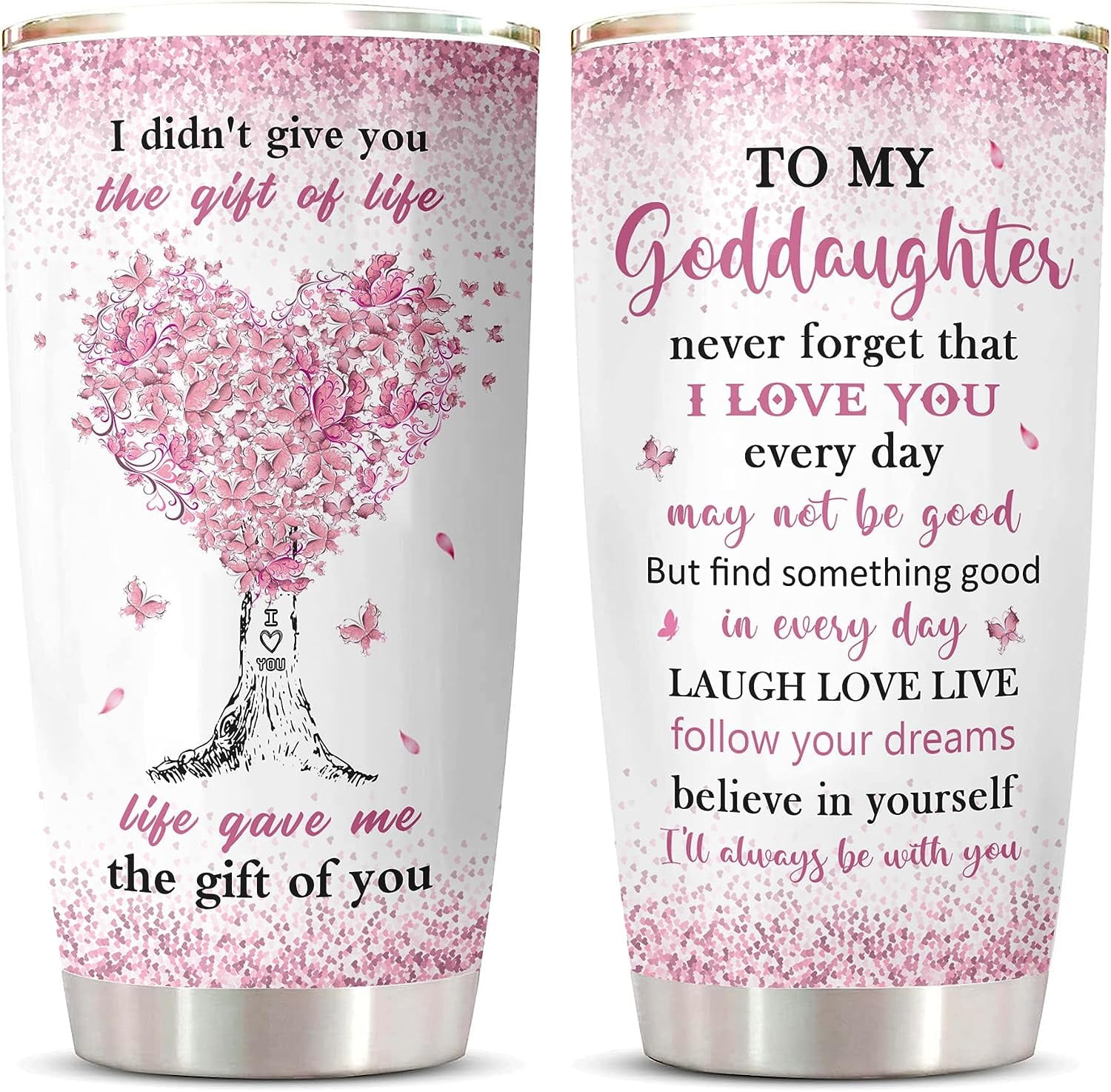 Goddaughter Gifts from Godmother, Gifts for Goddaughter Tumbler, Goddaughter Baptism Birthday