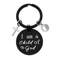 thumbnail image 1 of Goddaughter Godson Gifts Christian Keychain Gift for Women Men Religious Jewelry I Am a Child of God Gifts Keychain First Communion Gifts Baptism Gifts for Godchild Baby Shower Keyring Faith Gift, 1 of 4