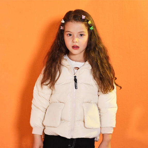 Godderr 1-5Y Girls Boys Cotton Jackets for Baby Toddler Bear Ears Hooded Coats Winter Fall Fleece Outwears with Pockets