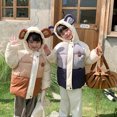 thumbnail image 1 of Godderr 1-7Y Baby Boys Girls down Winter Jacket with Cute Ears Comfortable Hooded Warm Cotton Coats with Zip down Coats, 1 of 7