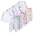 thumbnail image 1 of Godderr 18M-13T Baby Kids Girls Boys Pajamas Pjs Outfit 2PCS Forteens Spring Fall Love Pattern T-Shirt Tops Pants Two-Piece Set, 1 of 9