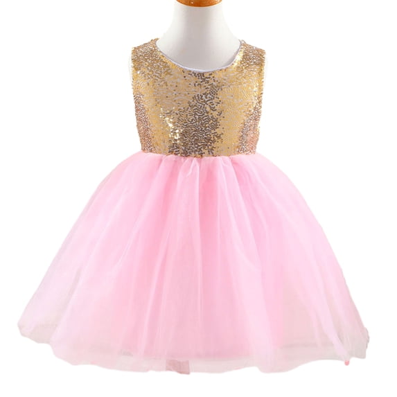 Qudderr 18M-6T Girls Tulle Tutu Dress for Baby Kids Summer Sleeveless Party Dresses Toddler Mesh Princess Gown