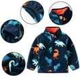 thumbnail image 1 of Godderr 2-10Y Baby Boys Girls Winter Coat For Toddler Kids Fleece Jacket Coat Cute Zip Prints Warm Outerwear, 1 of 5