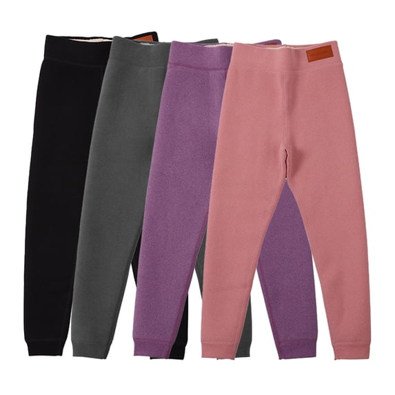 Godderr 2-14T Baby Girls Winter Warm Leggings for Kids Fleece Lined Footless Teenagers Stretch Trousers Thickened Cotton Pants Inner Wear Tights