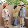 thumbnail image 1 of Godderr 2-14Y Baby Boys Girls down Winter Jacket Breathable Comfortable Hooded Warm Cotton Coats with Zip & Pocket Outerwear, 1 of 7
