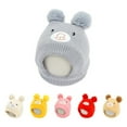 thumbnail image 1 of Godderr 2-6 Years Girls Boys Beanie Hat Cute Bear Fleece Lined Hood Winter Warm Hairball Knit Cap with Earflap for Baby Toddler, 1 of 7