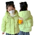 thumbnail image 1 of Godderr Toddler Girls Boys Puffer down Outwears Coats Winter Short Thicken Outwears with Hooded Kids Thicken down Jackets for 2-8 Yeas Old, 1 of 8