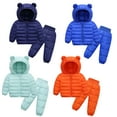 thumbnail image 1 of Godderr 2PCS Baby Newborn Winter Down Coats with Down Pants Outfits for Toddler Boys Girls Hoods Down Outerwear Jackets Winter Jacket Long Sleeve Casual Light Jacket for 9M-5Y, 1 of 5