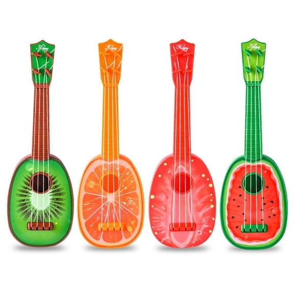 Godderr 2PCS Fruit Guitar Ukulele Toy Music Toy Toddler Learning Toy Boy Girl Toy