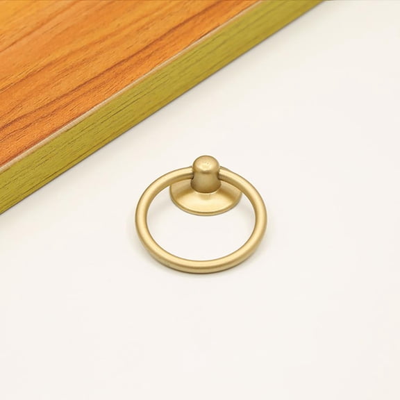 Godderr 2PCS Furniture Drawer Door Retro Style Ring Pull Handles Single Hole Pull Handle