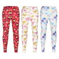 thumbnail image 1 of Godderr 3-10 Years Girls Cartoon Printing Leggings for Kids Toddler Teens Fall Bottoms Stretch Tights Milk Silk Pants Thin Section Trousers, 1 of 7
