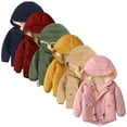 thumbnail image 1 of Godderr 3-10 Years Old Boys Girls Hooded down Jacket Coats for Kids,Padded Thickened Hoodie Winter Coats Jacket,Long-Sleeved Zipper Button Cardigan Jacket Tops, 1 of 5