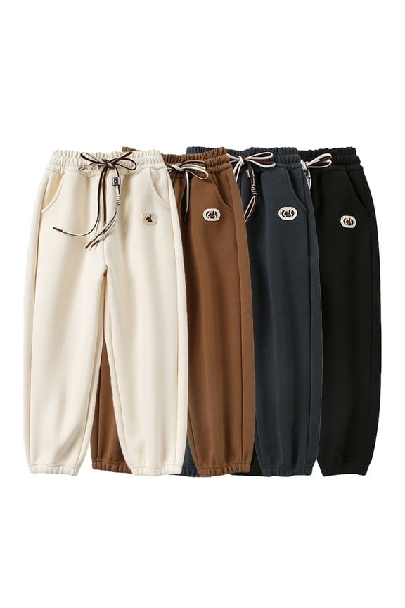 3-10Y Toddler Boys Girls Windproof Jogger Pants for Kids Baby Fall Winter Casual Sweatpants Thickened Warm Sweat Trousers