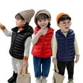 thumbnail image 1 of Godderr 3-12Y Boys Girls down Cotton Vestt Hooded Solid Color with Pockets Waistcoat Sleeveless Jacket down Cotton Jacket Thickened Winter Coat Tops for Baby Kids, 1 of 9