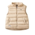thumbnail image 1 of Godderr 3-12Y Toddler Kids down Vest for Boys Girls Solid Color Puffer Winter Sleeveless Jacket Warm Puffer Waistcoats, 1 of 5