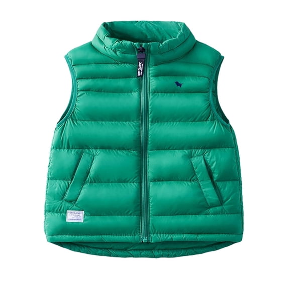 Godderr 3-12Y Toddler Kids down Vest for Boys Girls Solid Color Puffer Winter Sleeveless Jacket Warm Puffer Waistcoats