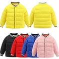 thumbnail image 1 of Godderr Toddler Kids Fleece Warm Cotton Jacket 3-14 Years Down Liner Winter Coats V-Neck Warm Cotton Coats School Style Warm Outerwear Suitable for Boys Girls, 1 of 8