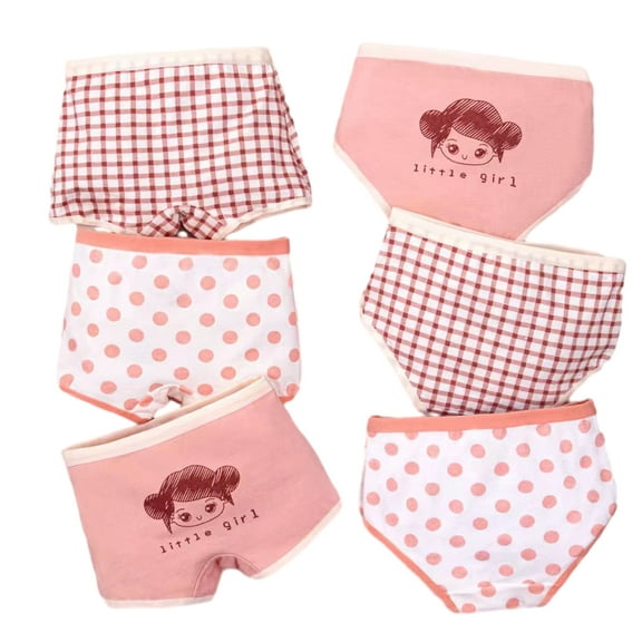 Godderr 4 Pack Toddler Girls Underwear Briefs 1-10T Kids Soft Comfort Panties Boxers Cute Pattern Four Corners Shorts
