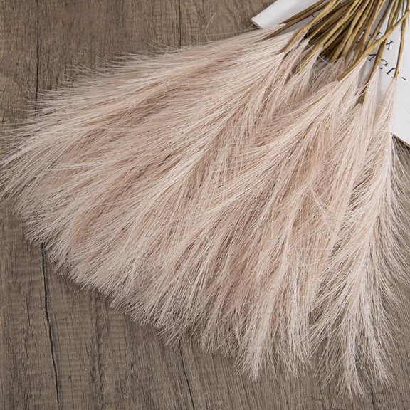 Godderr 49cm Grass Bouquet Decor,49cm Artificial Reed Wedding Fake Flower Decoration 1 Branch Gift