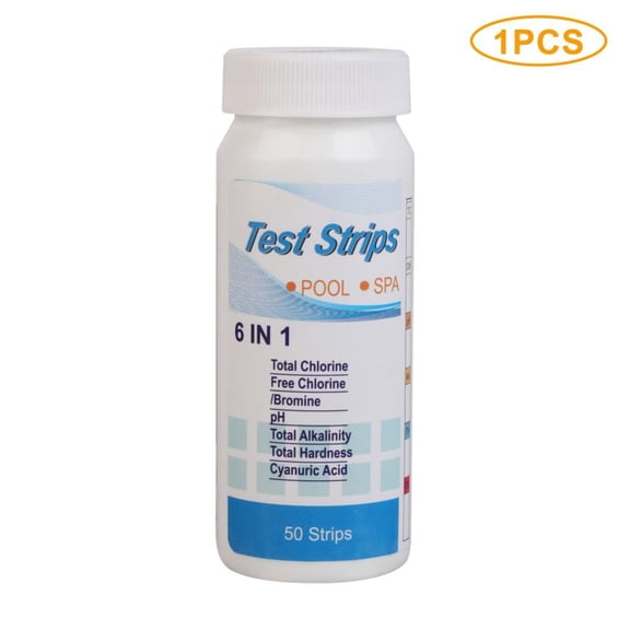 Godderr 50 Strips 1 Box 6 In 1 Water Test Strips, Fast And Accurate Water Quality Testing