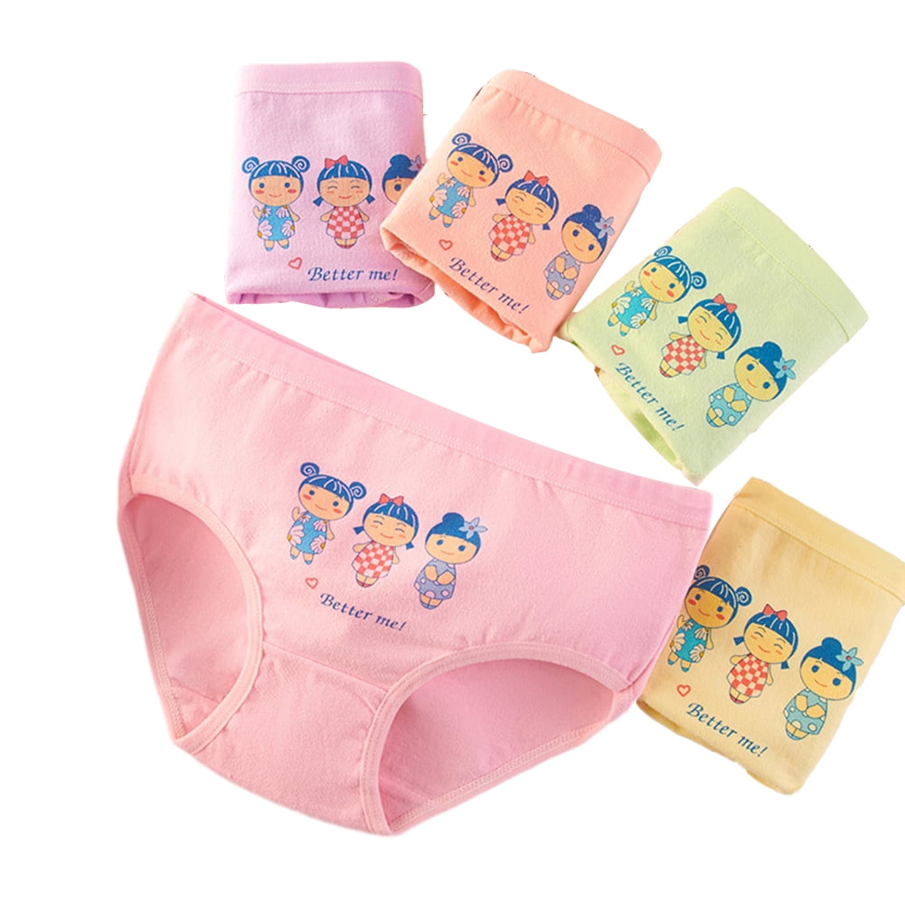 Godderr 5PCS 212 Years Girls Underwear Briefs for Kids Baby,Breathable
