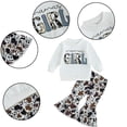 thumbnail image 1 of Godderr 6M-6Y Newborn Toddler Girls Sweatshirt Tops+ Leopard Bell Bottom Pants Outfits Set for 2PCS Baby Leopard Printed Clothes Set Long Sleeve Comfort Top Set, 1 of 5