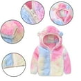 thumbnail image 1 of Godderr 9M-5Y Girls Boys Hooded Fleece Outwears Coats Newborn Warm Outwears Toddler Kids Fall Winter Jackets Bear Ears Soft Cotton Snowsuit with Zipper, 1 of 7