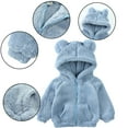 thumbnail image 1 of Godderr 9M-6Y Baby Girls Boys Fleece Hooded Jacket for Newborn Toddler Winter Coat Outerwear Pockets Zip Ear Cute Jackets, 1 of 5