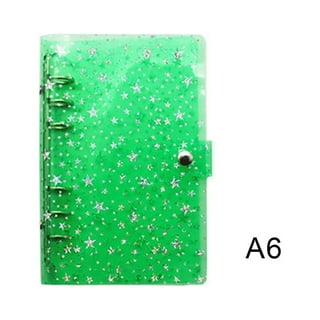 A5 Size 7x9.25 6-Ring Clear Binder Covers Transparent Soft PVC Notebook  Shell Round Ring Binder Cover Protector Snap Button Closure Loose Leaf