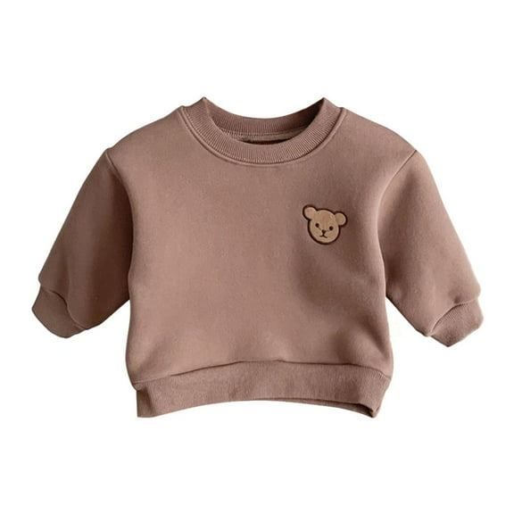 Godderr Baby Cotton Sweatshirt for Toddler Newborn Boys Girls Sweatshirt for 3M-24M Crewneck Long Sleeve Autumn Winter Tops