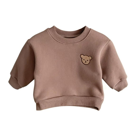 Godderr Baby Cotton Sweatshirt for Toddler Newborn Boys Girls Sweatshirt for 3M-24M Crewneck Long Sleeve Autumn Winter Tops