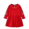 thumbnail image 1 of Godderr Baby Girl Dress,Toddler Girl Long Sleeved Embroidered Dress Kids Princess Dress for 2-8y, 1 of 7