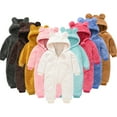 thumbnail image 1 of Godderr Baby Girls Boys Snowsuit 6 Months-3 Years Fleece Jacket Ears Hooded Jumpsuit Infant Onesie Winter Romper Outwear, 1 of 9