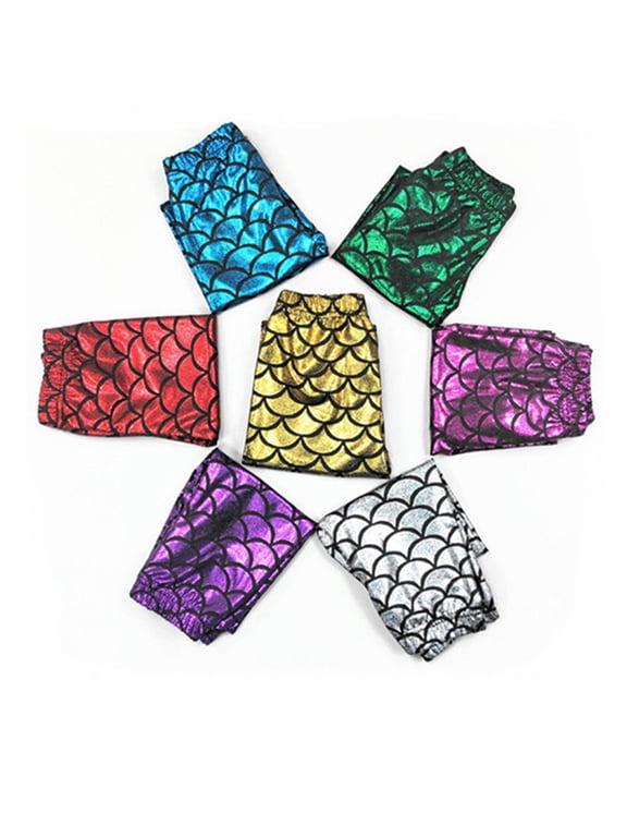 Baby Girls Fish Scale Leggings Fish Pants for Toddler Kids Girls Pants Stretch Leggings Autumn Winter Classic Trousers for 2-11Y