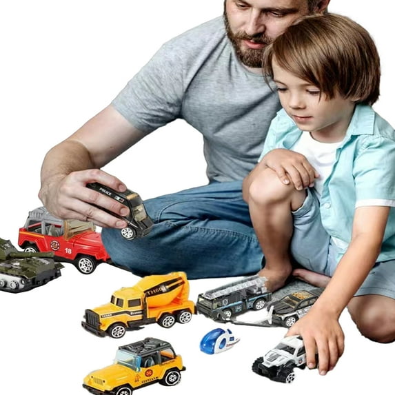Godderr Kids Car Toys Toddler Alloy Mini Construction Vehicles Toys Set Skidding Model Alloy Car Toys Pull Back Car Toys for Boys Girls 3-10 Years Old