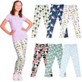 thumbnail image 1 of Godderr 3-10Y Girls Stretch Leggings for Toddler Kids Cute Cartoon Printed Tights Autumn Sports Pants Versatile Trousers, 1 of 8