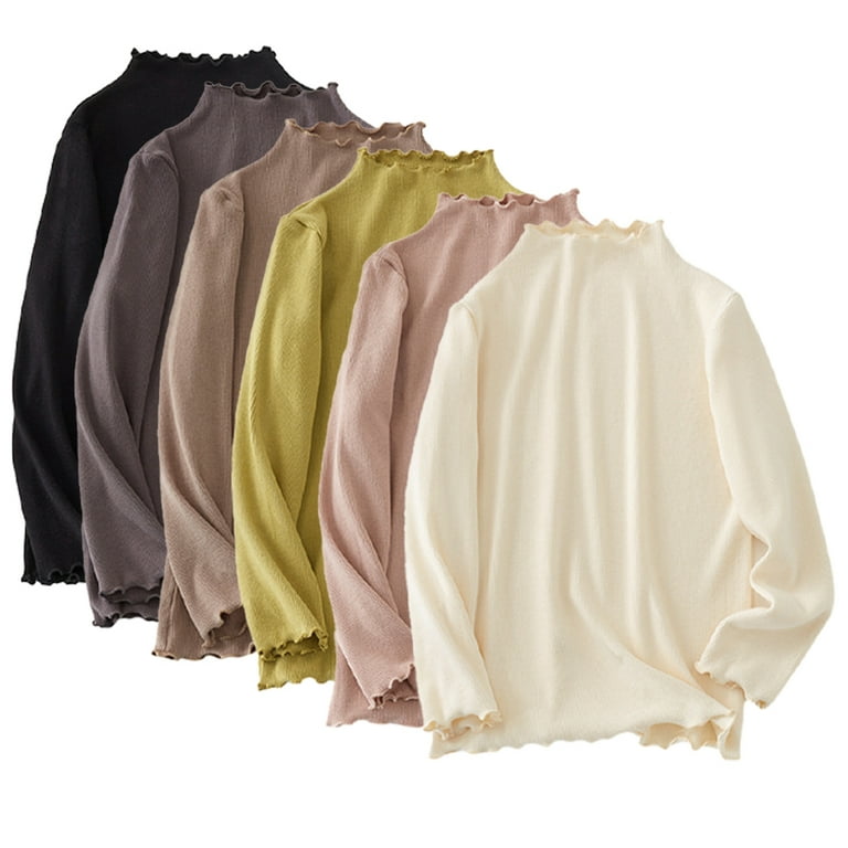 Casual Solid Color Turtleneck Tops(12 Colors) Casual Solid Color Turtleneck Tops(12 Colors)