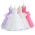 thumbnail image 1 of Godderr Baby Kids Girls Princess Dress Long Pageant Dresses 5-12 Years Tutu Wedding Dress Toddler Tulle Ball Gown, 1 of 8